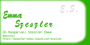 emma szeszler business card